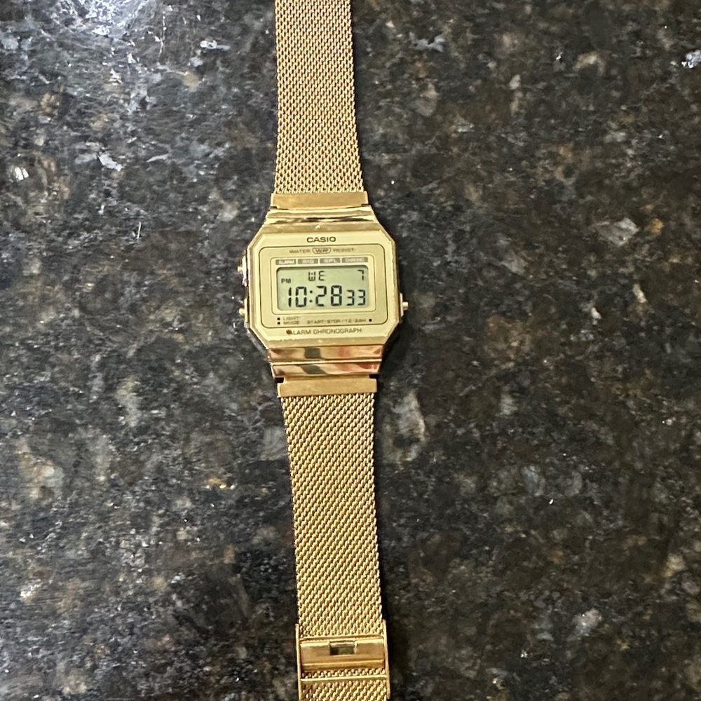 Casio Gold Digital Watch A700W